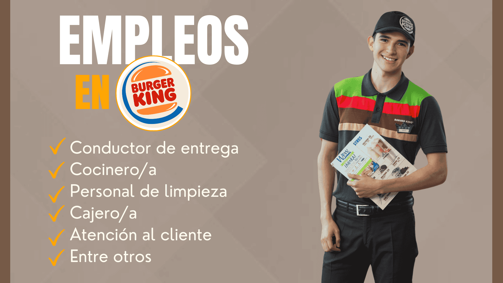 Empleo en Burger King: fast food y atención al cliente